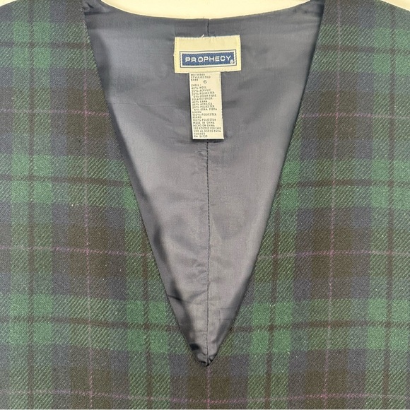 Prophecy Jumper Dress Size 6 Tartan Plaid Wool Pockets Irish Scottish Heritage - Picture 5 of 7